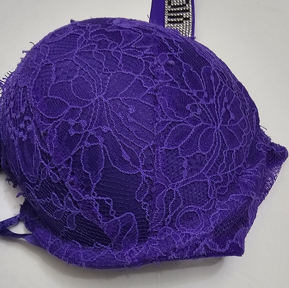 Victoria's Secret Bombshell Add 2 Cups Very Sexy Bling Spellout Strap PushUp Bra - Picture 3 of 10